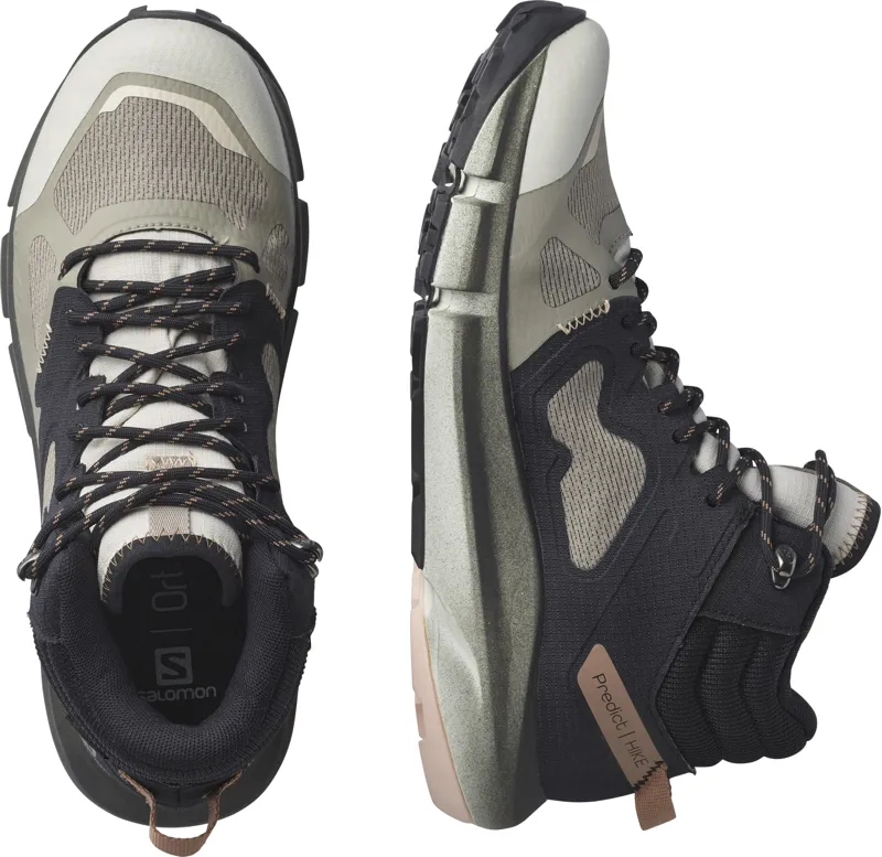 Salomon Womens Predict Hike Mid GTX Walking Boot - Vintage Khaki-Black-Mocha Mousse-4